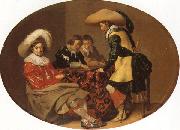 Willem Cornelisz Duyster Officers Playing Backgammon Spain oil painting artist